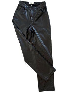 Abercrombie & Fitch Black Vegan Leather Pants